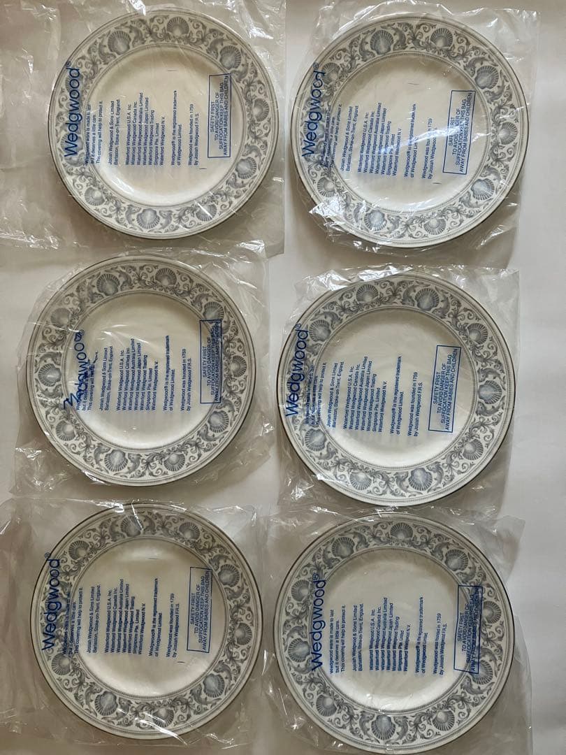 ウェッジウッド ドルフィンホワイト　 プレート　６枚