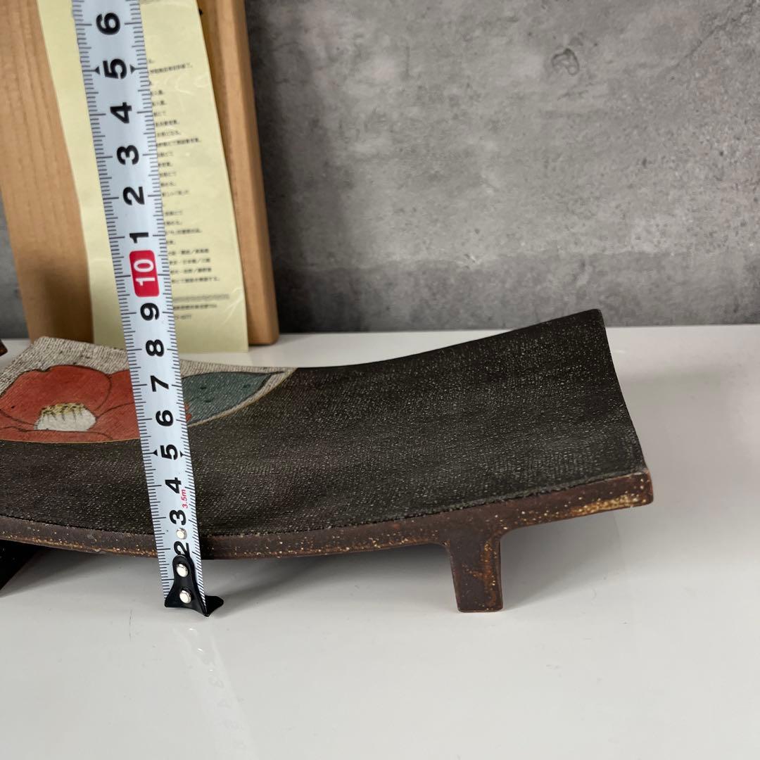 伊藤東彦　笠間焼　布目　椿　組皿　5枚