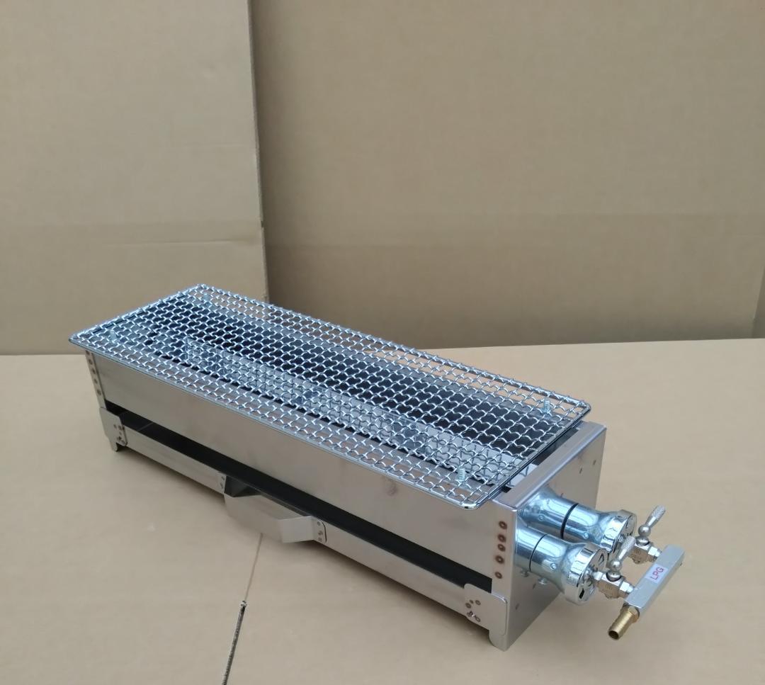 未使用品 焼鳥器 串焼き機 プロパンガス用 網付き やきとり機器 LPガス 祭り
