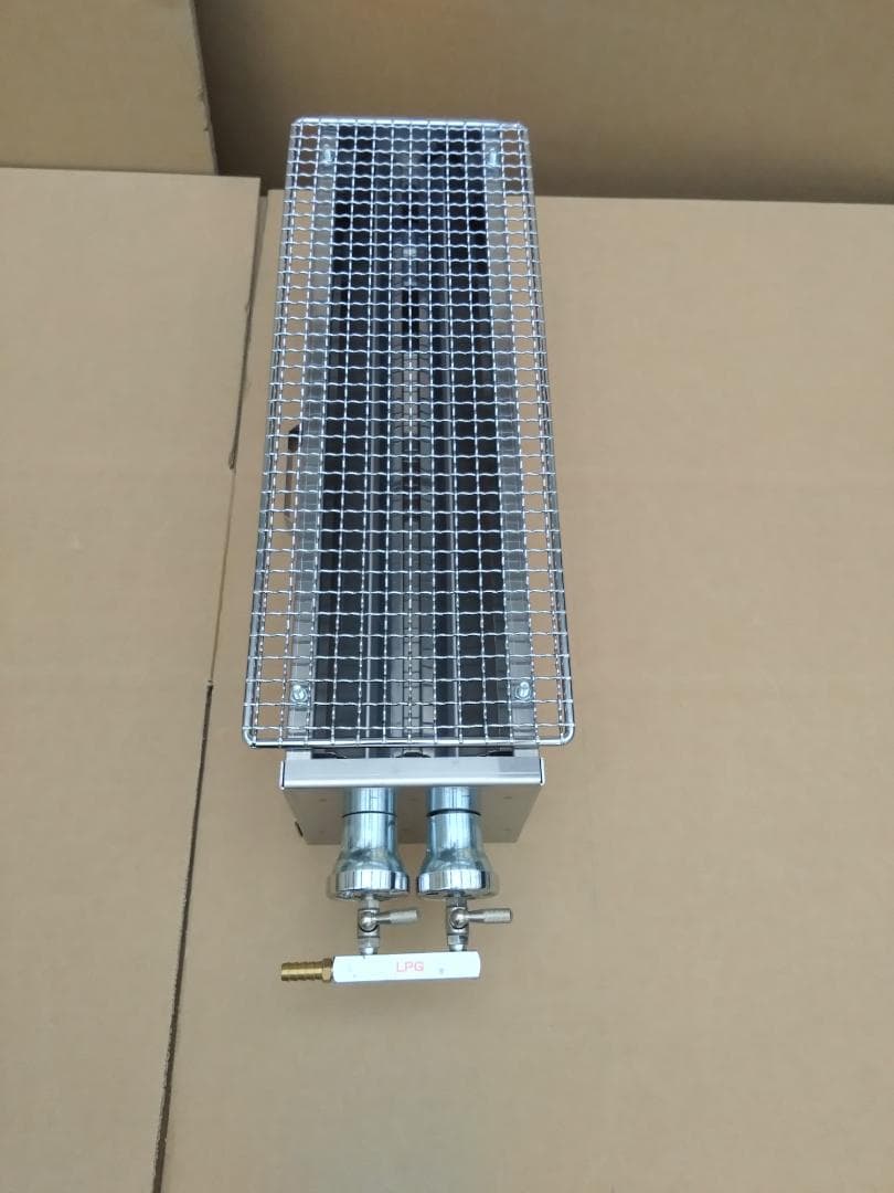 未使用品 焼鳥器 串焼き機 プロパンガス用 網付き やきとり機器 LPガス 祭り