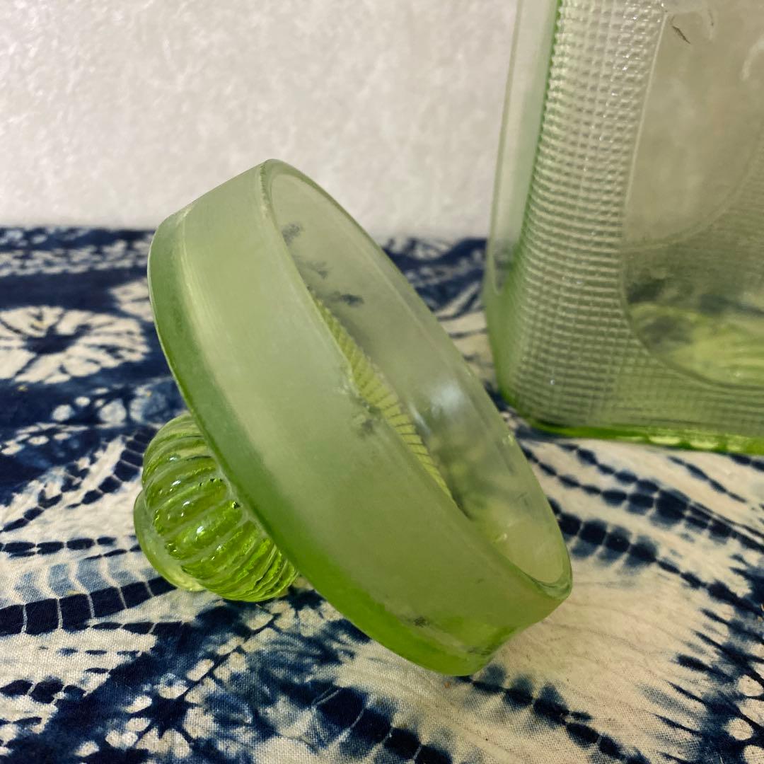 ウランガラス　硝子　瓶　特大