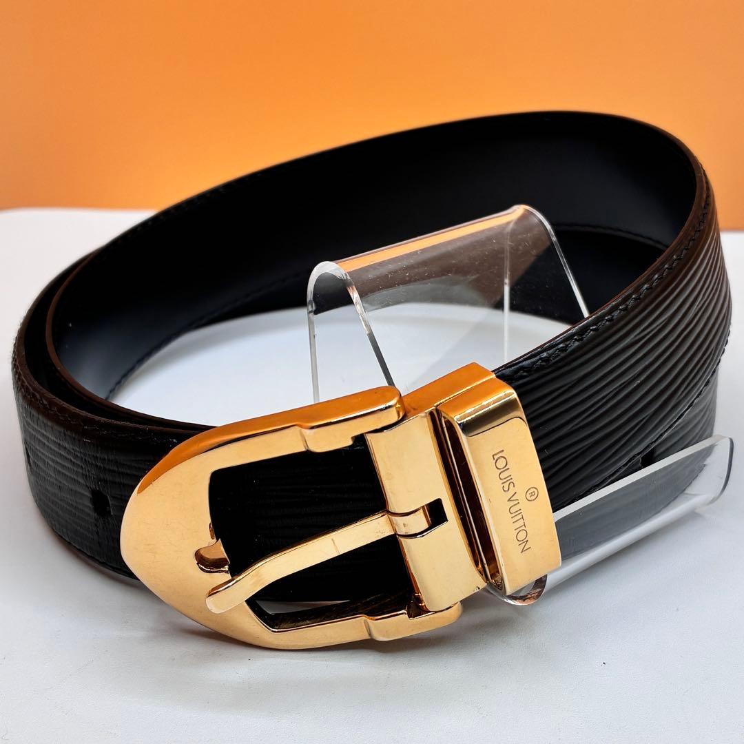 【美品✨】ルイヴィトン エピ サンチュール ベルト ゴールド金具 110/44
