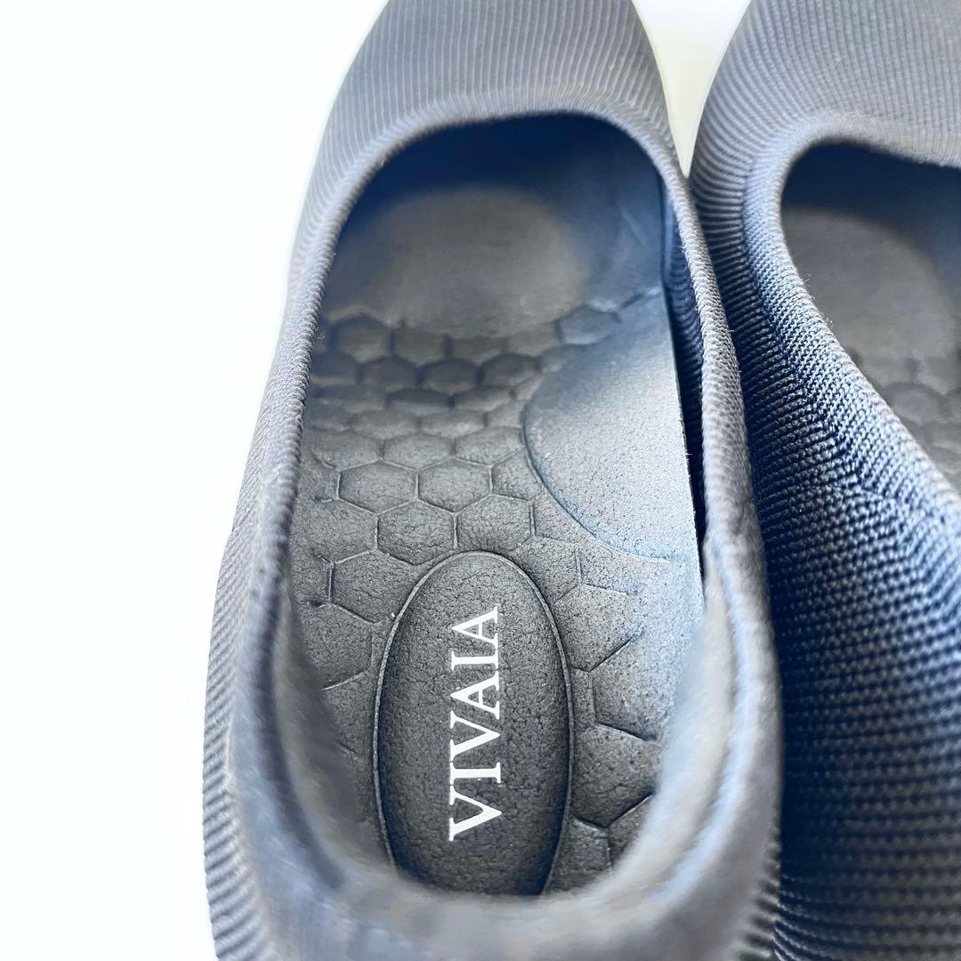 美品✨ VIVAIA ビバイア スクエアトゥ ヒール パンプス 黒 23.5