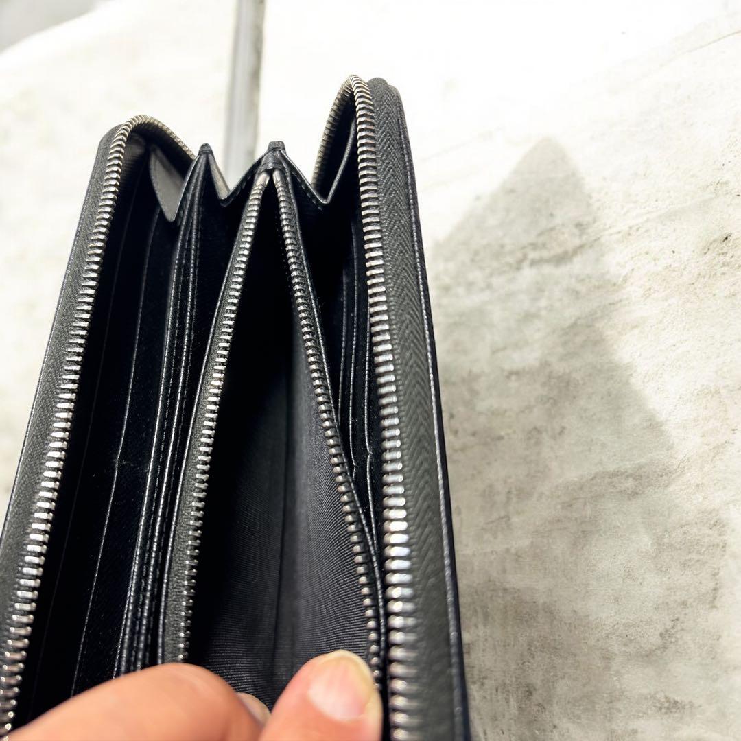 【美品】男女兼用 PRADA ナイロン長財布 ブラック