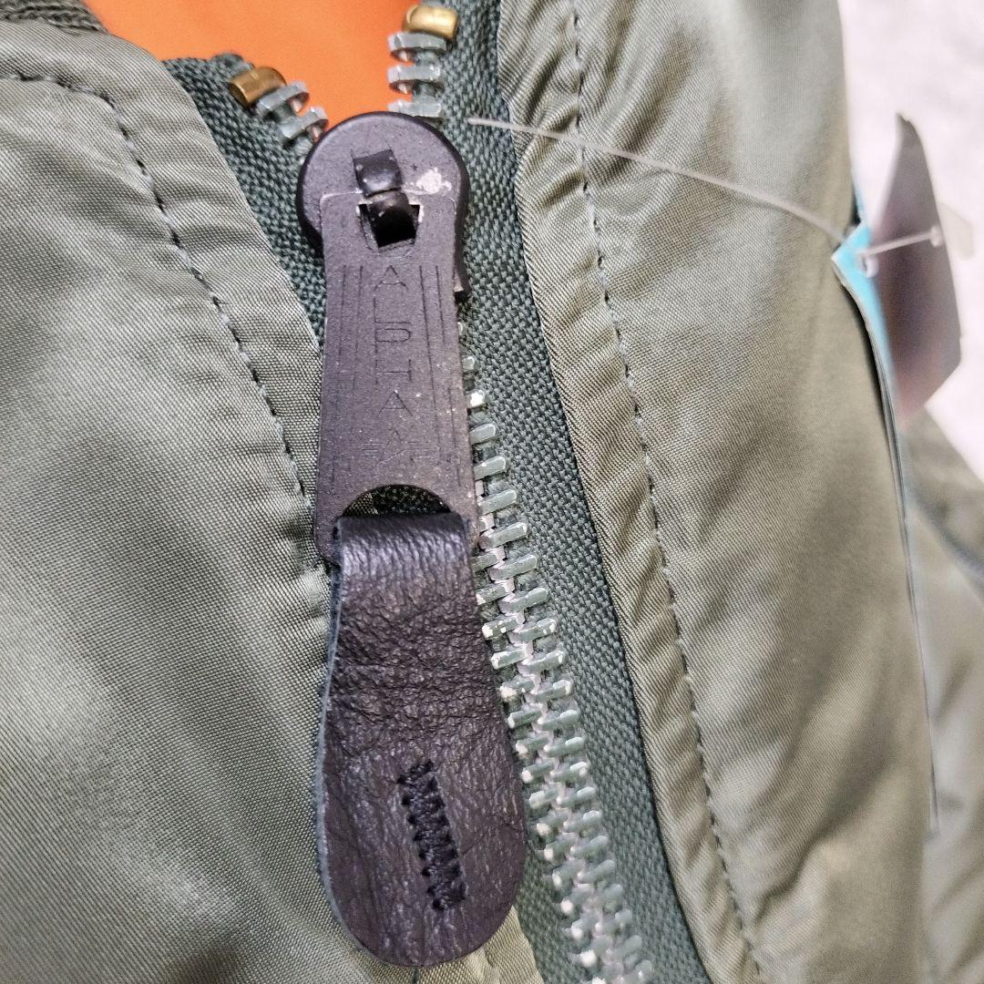 【希少】90s ALPHA USA製 黒タグ MA-1 フライトジャケット 新品