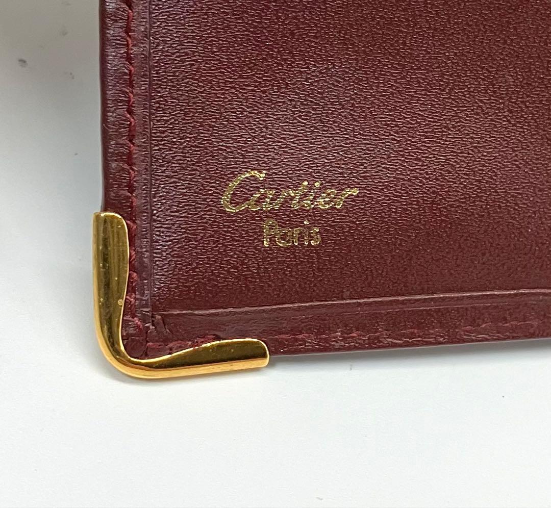 ⭐️ 美品 Cartier カルティエ マスト 二つ折り財布 ボルドー 鑑定済