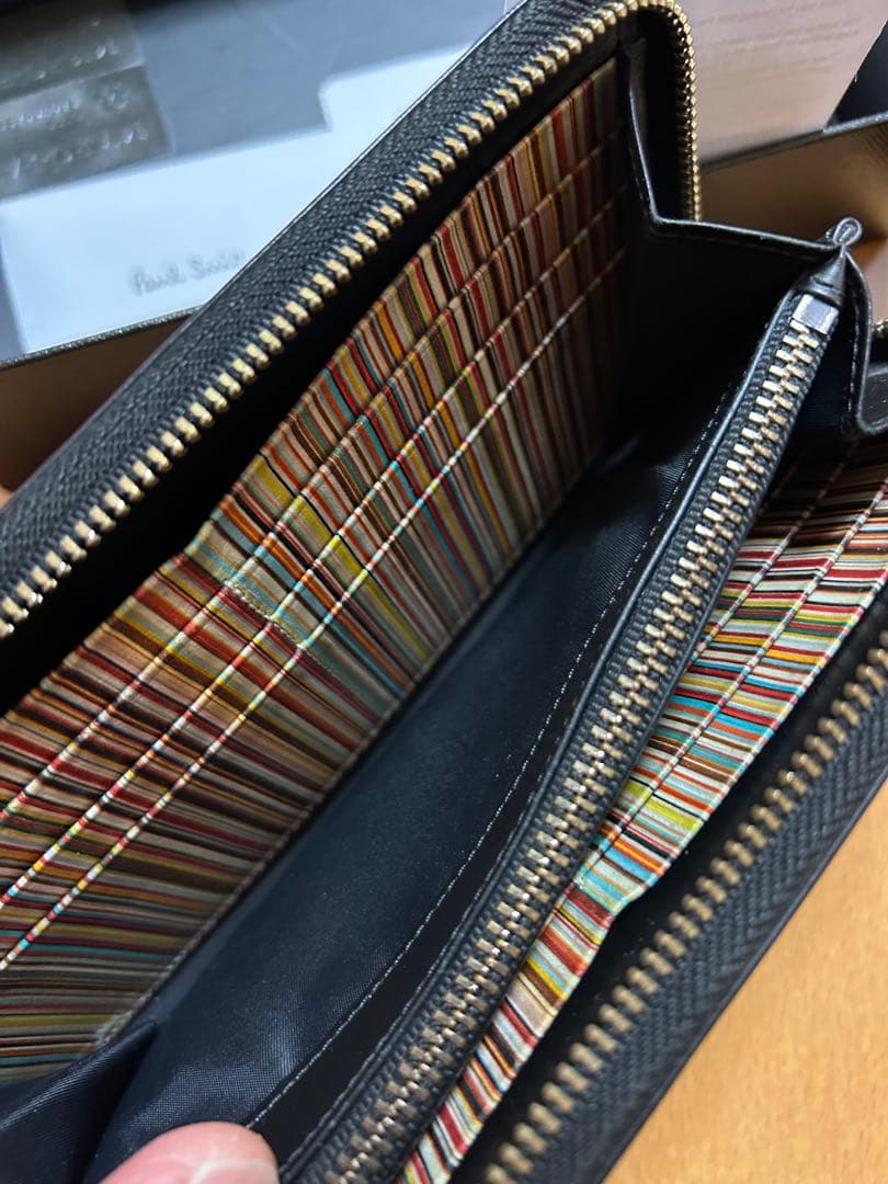 Paul Smith ポールスミス 長財布 マルチストライプ ラウンドファスナー