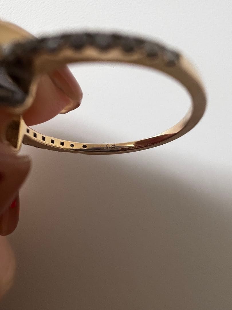 K18 パパラチアサファイア　エメラルドカット ゴールド　リング　鑑別書付き