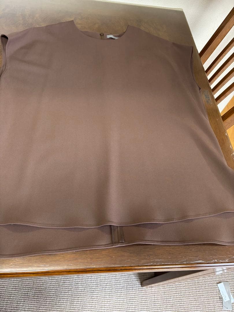 theory luxe チョコレートブラウン　フレンチスリーブブラウス　38