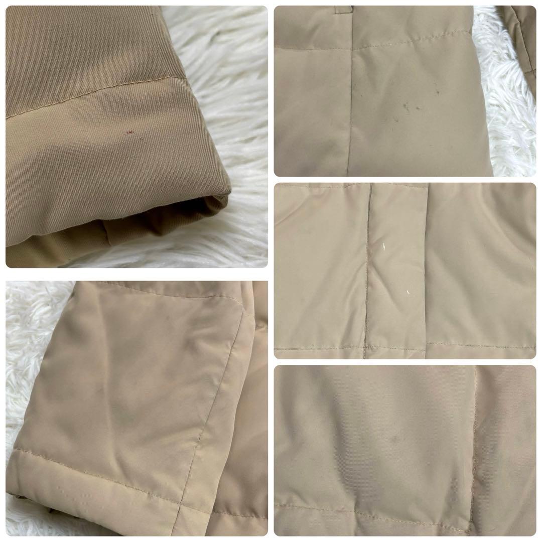 バーバリーロンドン ダウンコート ノバチェック フード収納 2WAYベージュ M