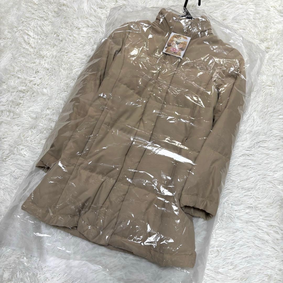 バーバリーロンドン ダウンコート ノバチェック フード収納 2WAYベージュ M