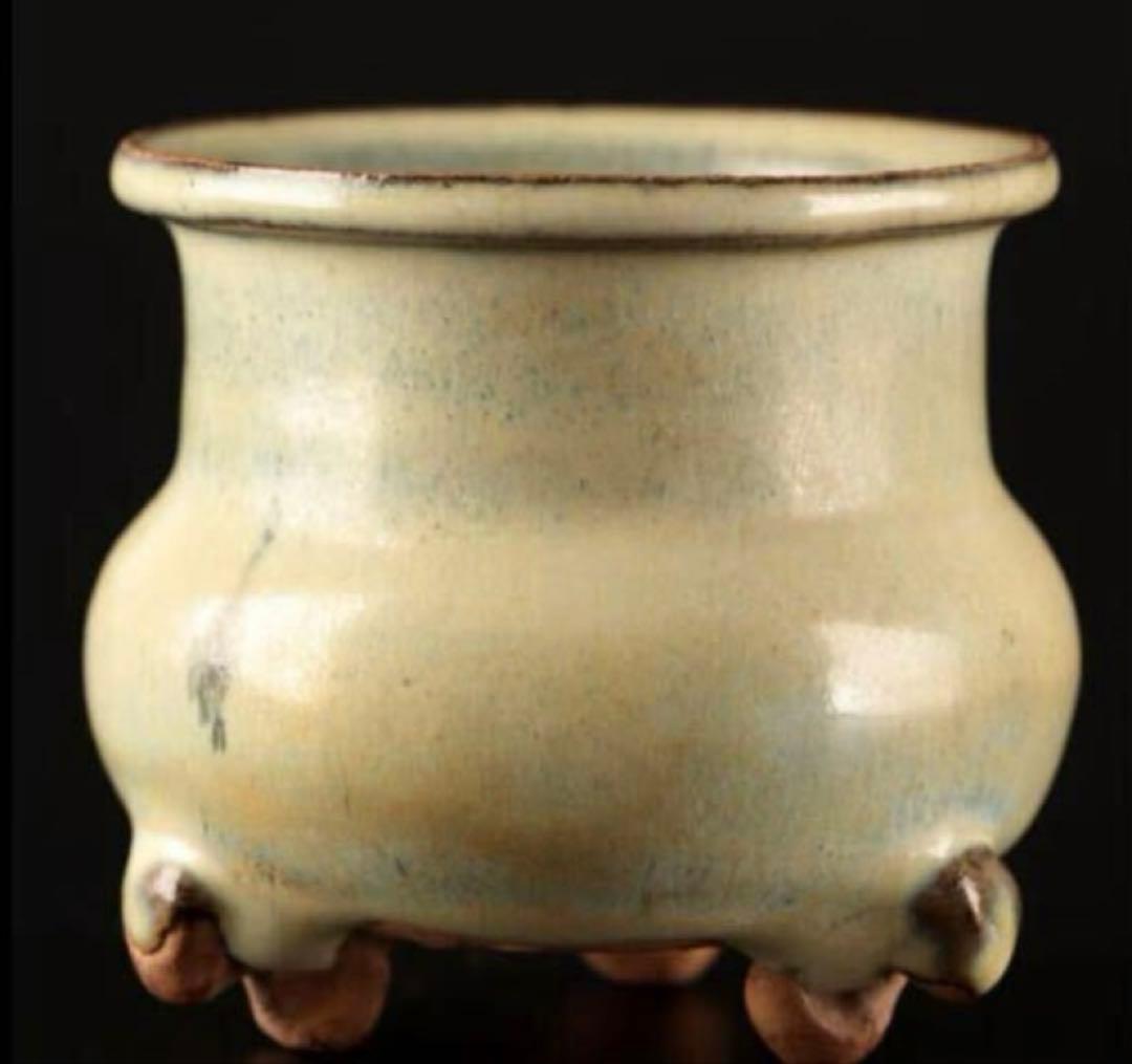 元時代　月白釉　鈞窯　香炉　中国　古美術　貴重