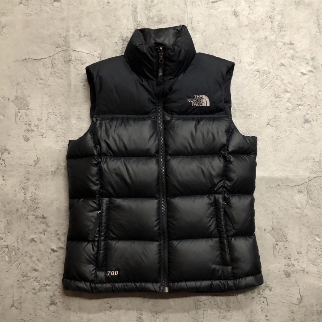 美品　ザノースフェイス　700フィル　ヌプシ　ダウンベスト　ブラック　S