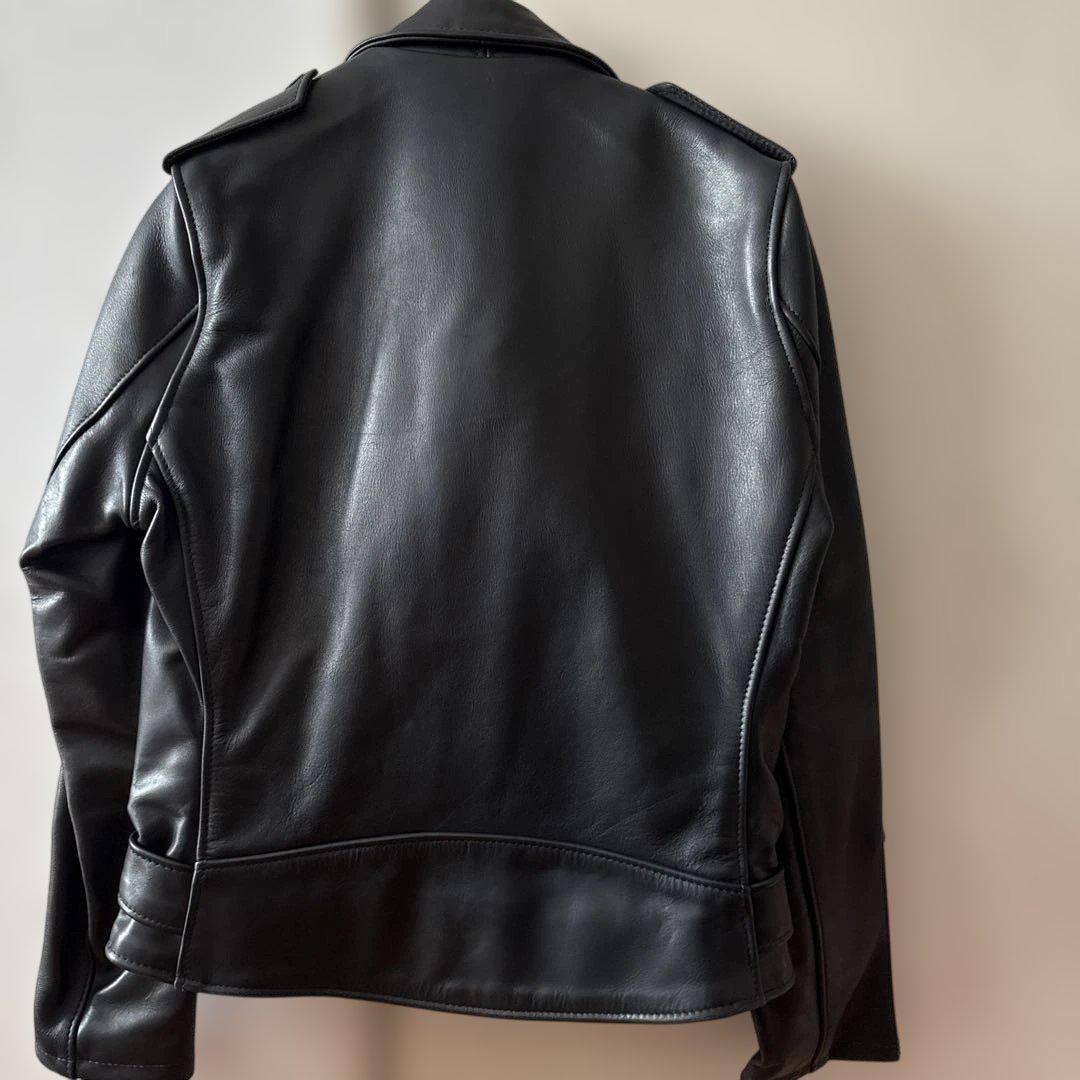 未着用Schott ブラック ダブルライダースジャケット　 M