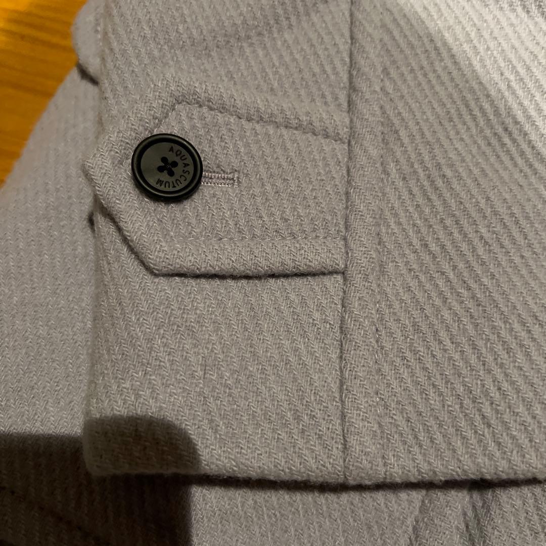 新品未使用☆アクアスキュータム13号グレー ダッフルコート トグルボタン付き