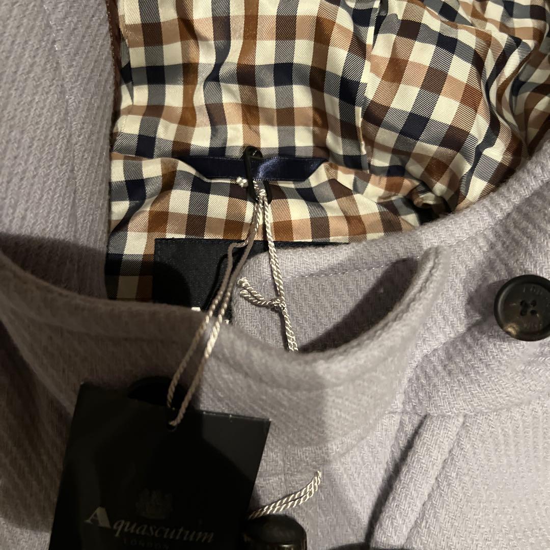 新品未使用☆アクアスキュータム13号グレー ダッフルコート トグルボタン付き