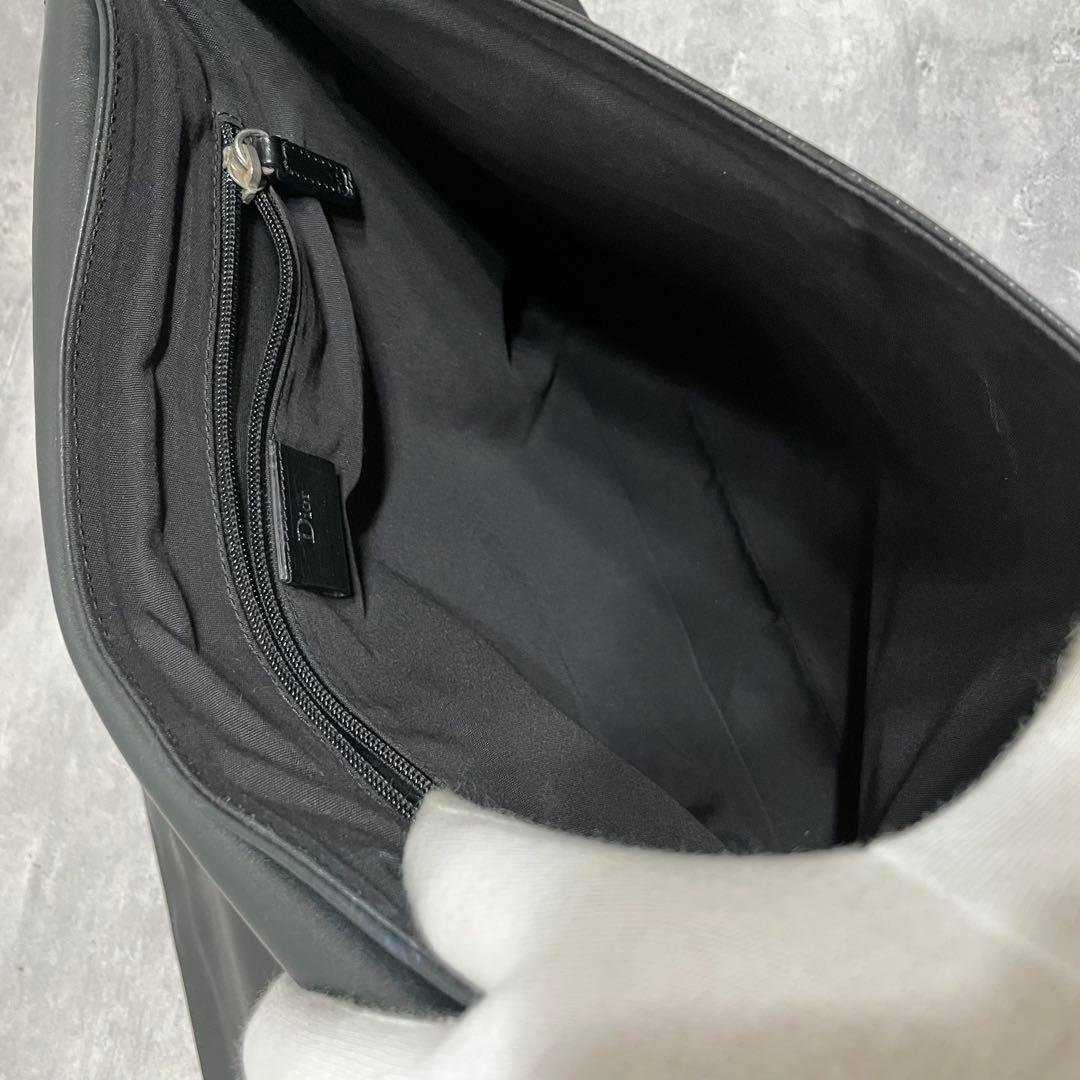 美品 Dior Homme オブリーク トロッター レザー メッセンジャーバッグ