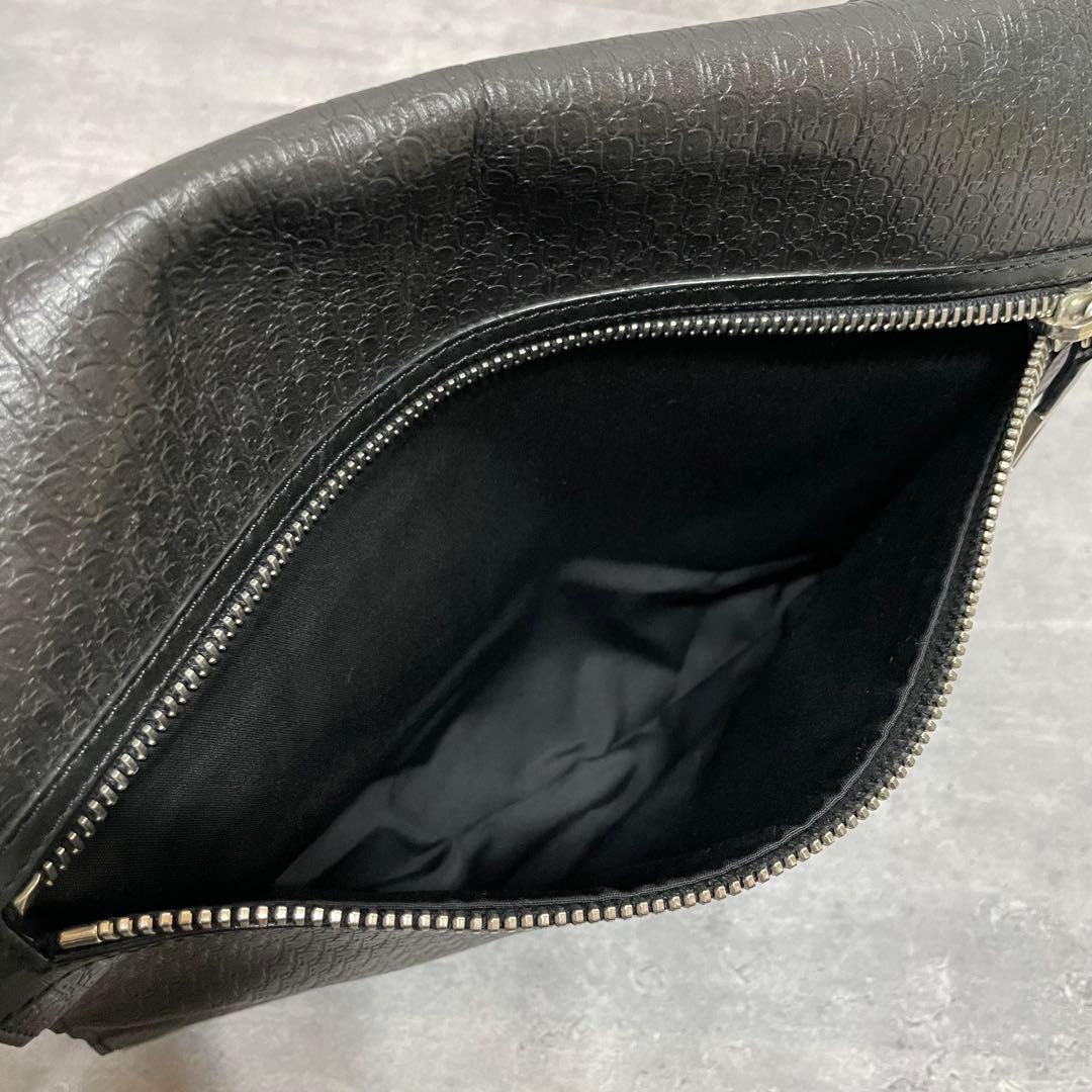 美品 Dior Homme オブリーク トロッター レザー メッセンジャーバッグ