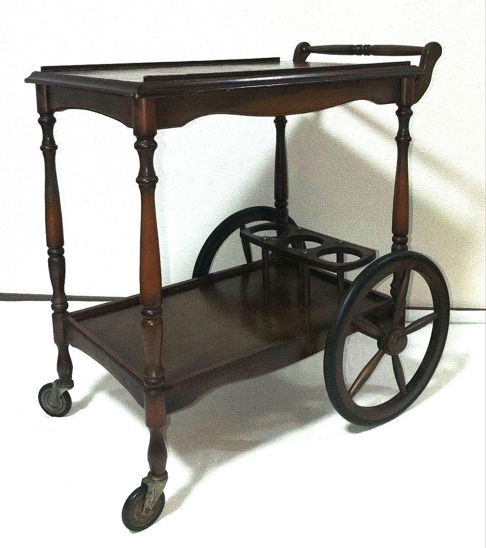 アンティークワゴン 木製 トロリー キッチンワゴン