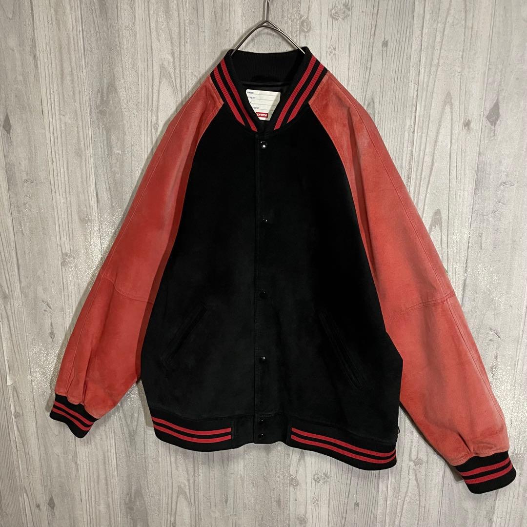 【希少モデル】シュプリーム　パイルアーチロゴ　スエード スタジャン　XL