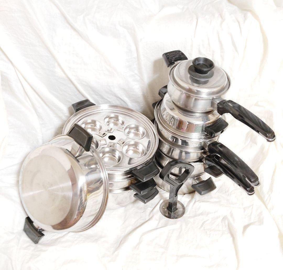 料理らくらく!　美品 ロイヤルクイーン　IH対応 FLセット@