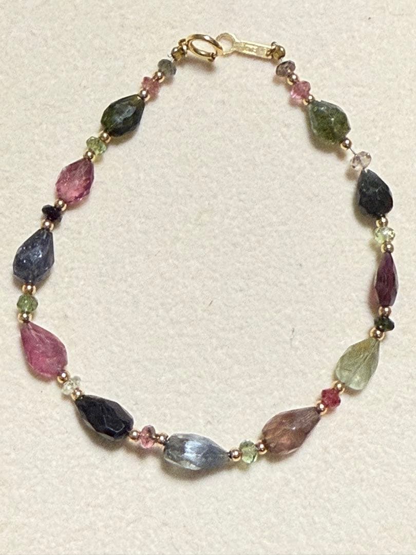 k18 トルマリン k18ボール　ブレスレット