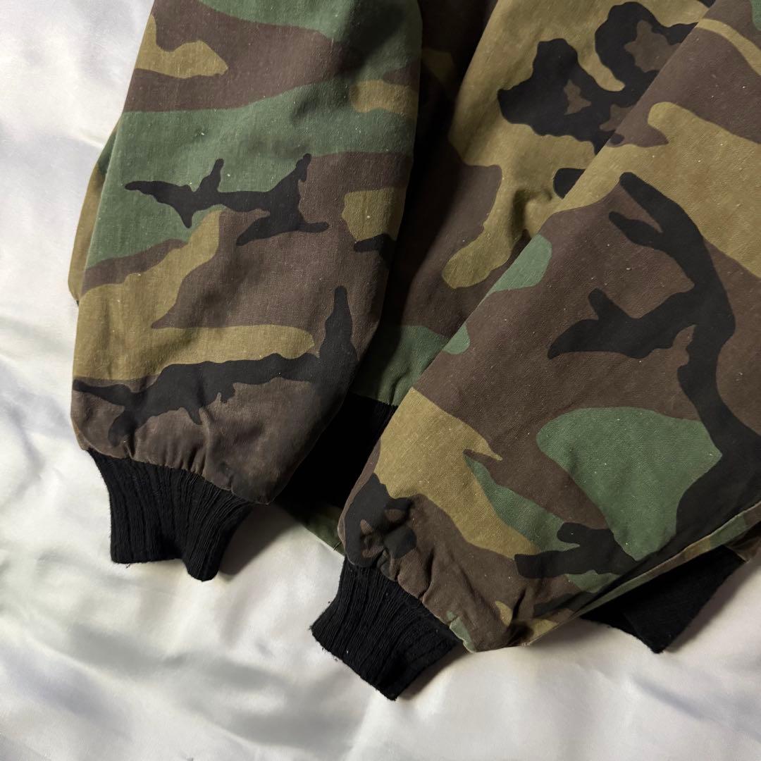 希少 80s vintage USA製 カモ柄 MA-1 ブルゾン 短丈