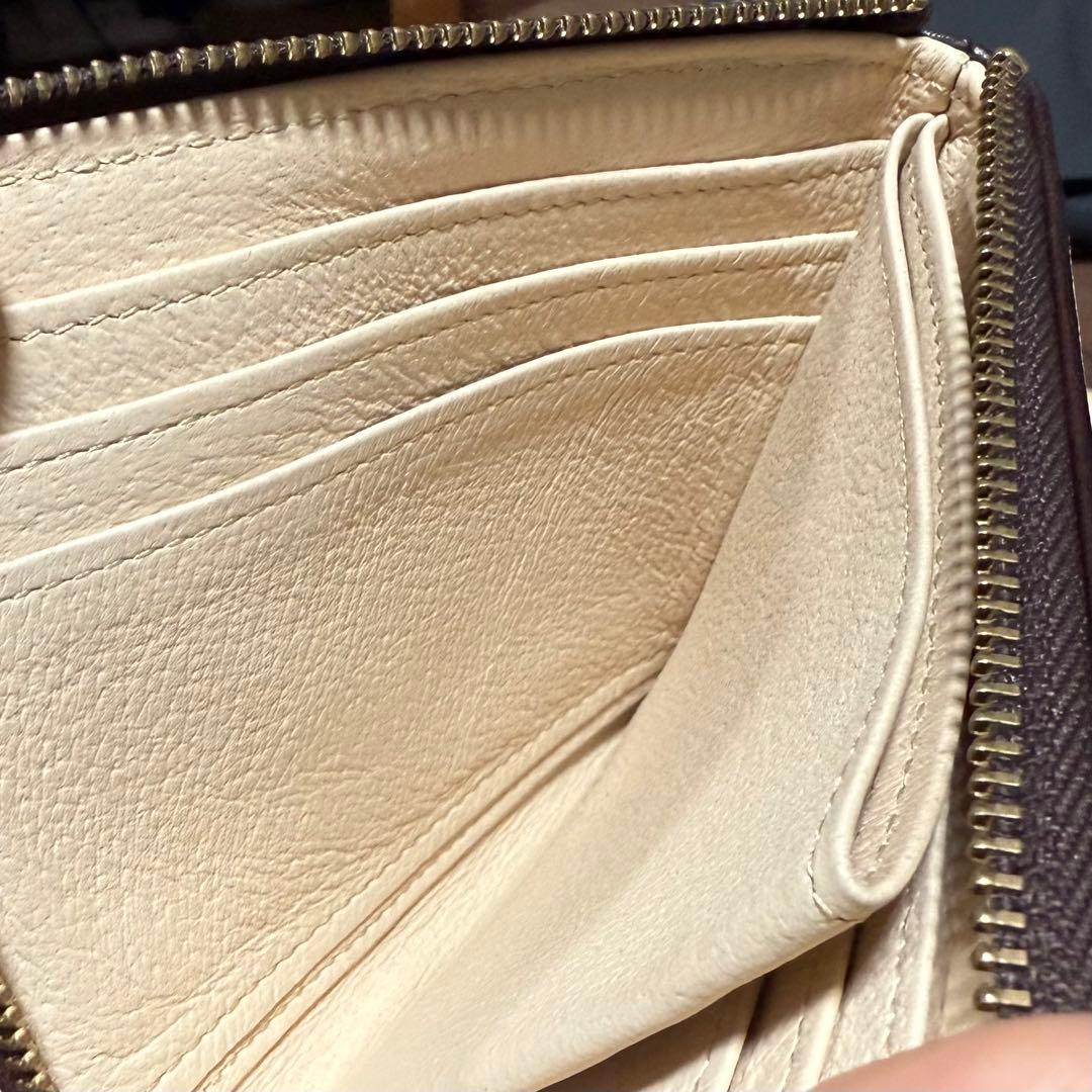 【TM】ポーター　L字ファスナー財布　ダークブラウン レザー ケース