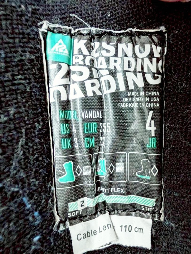 K2 スノーボード(120cm)＆ブーツ(22cm)セット☆