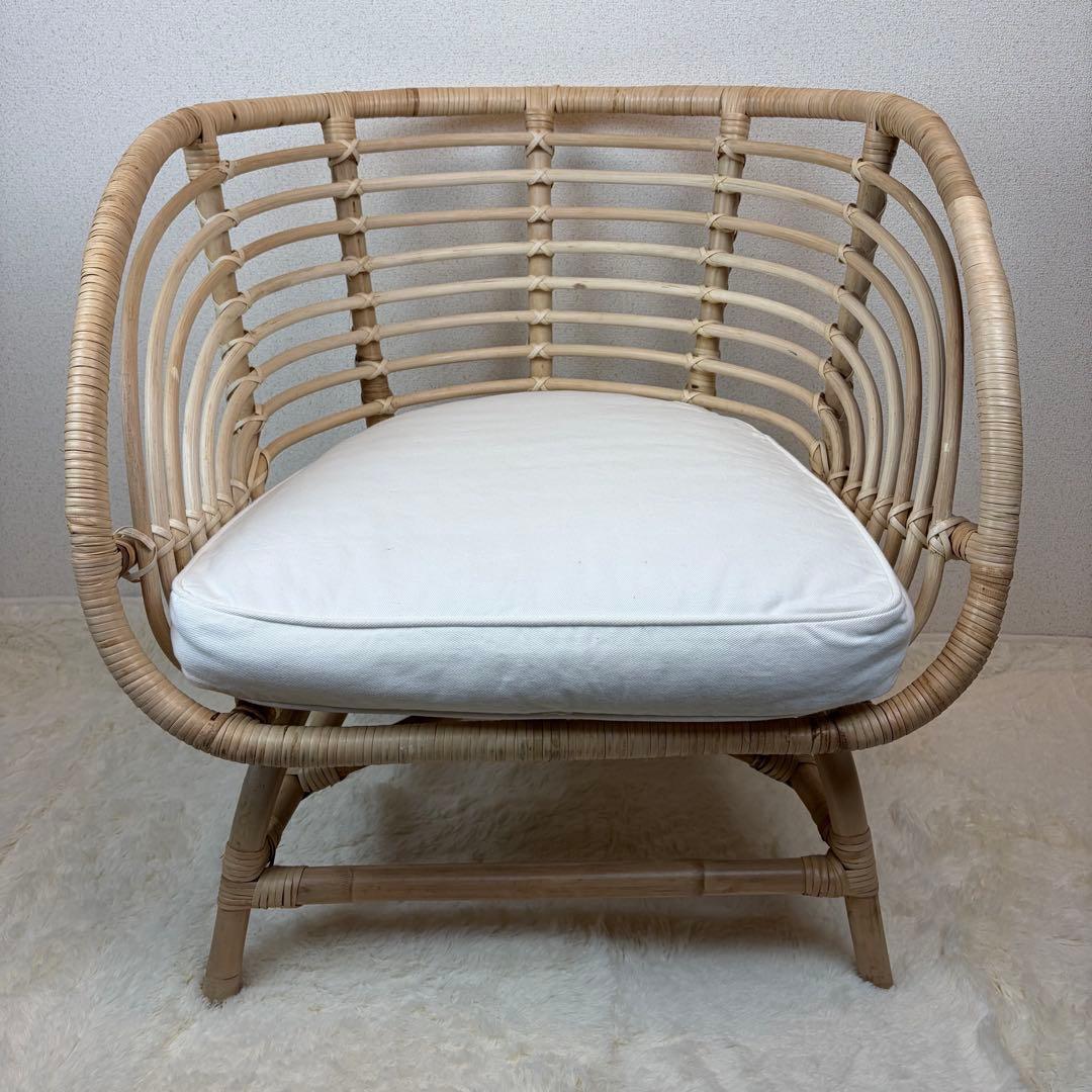 送料無料 IKEA BUSKBO ブスクボー ラタン パーソナルチェア 椅子 A