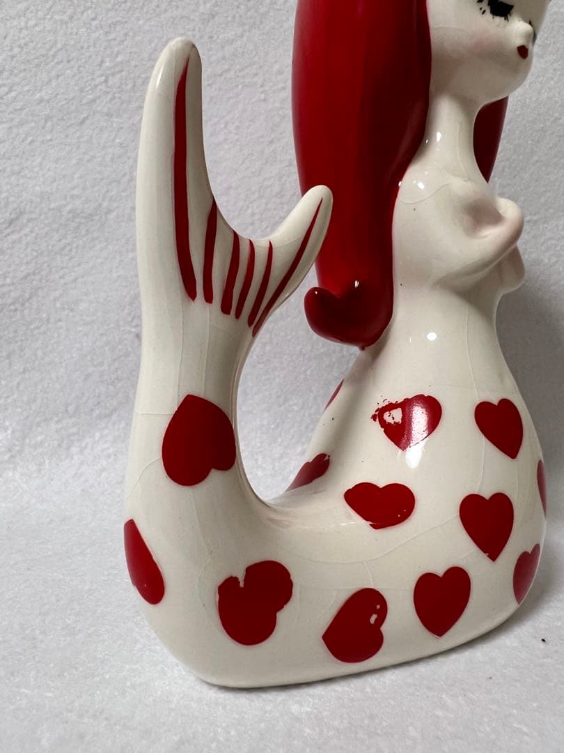 【赤のみ】内藤ルネ　陶器　一輪挿し　人魚　マーメイド　レア　レトロ