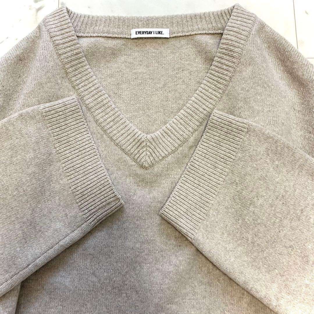 極美品 ドゥーズィエムクラス COMFY Vネック プルオーバー ベージュ