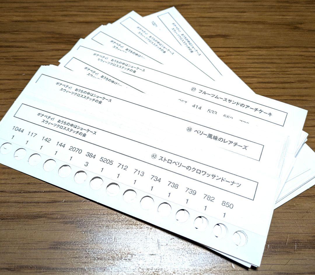 【図案のみ】スウィーツクロスステッチ