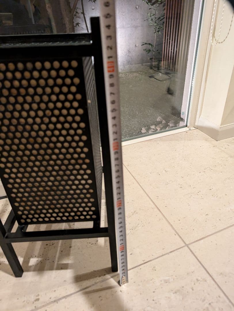 鉄製　行灯　間接証明 インテリア　和紙　灯り　黒　鉄　フロアライト　古民家