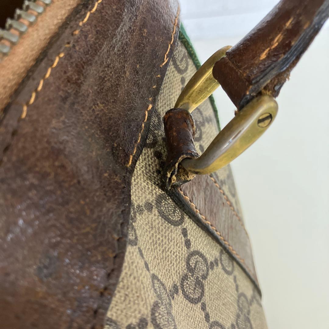 GUCCI　オールドグッチ　ミニボストンバッグ　シェリーライン　PVC　1906