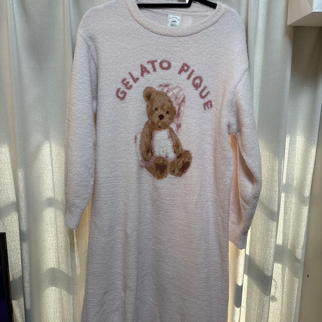 ジェラートピケ GOOD NIGHT BEAR ジャガードワンピース
