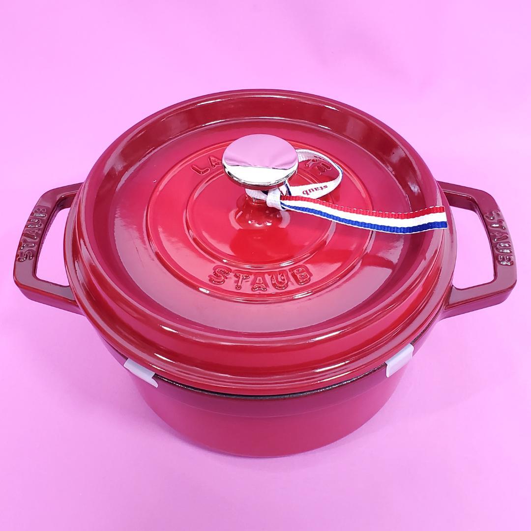 未使用★STAUB★ピコ・ココット ラウンド★20cm★チェリー★正規品生涯保証