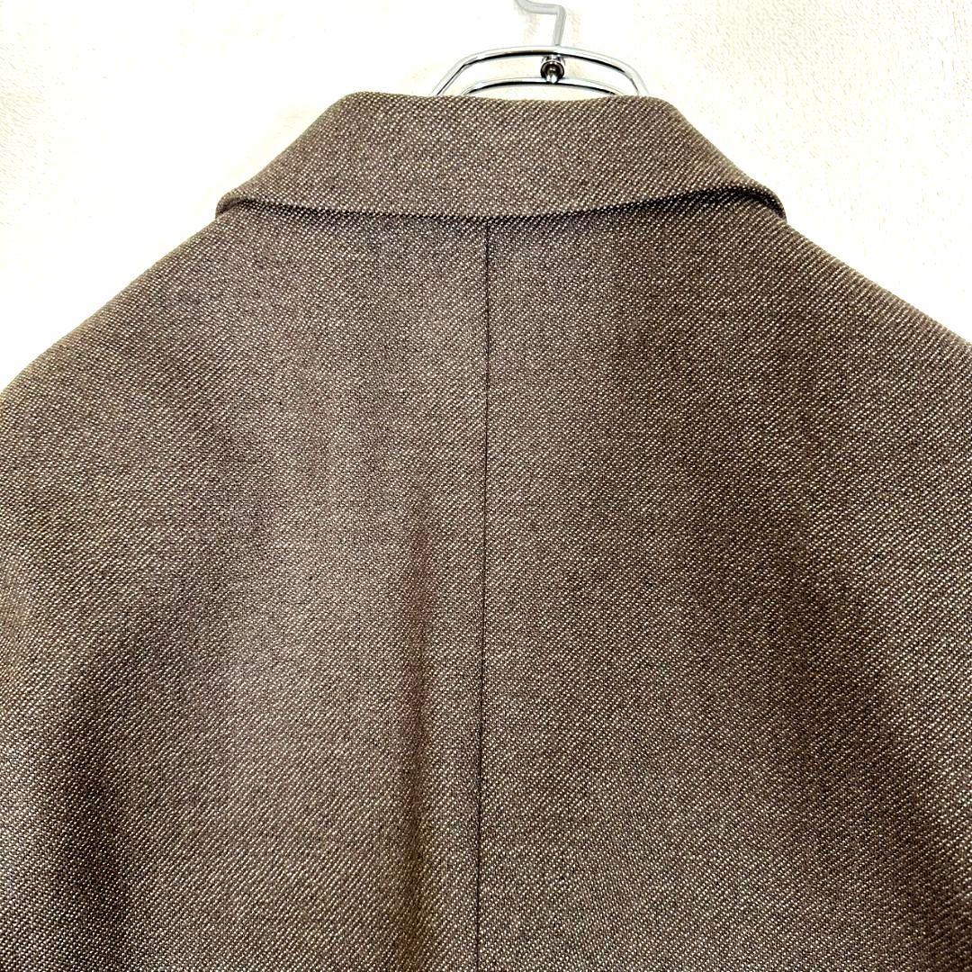 極美品 未使用級 エディフィス チェスターコート ロングコート ウール 茶 XL