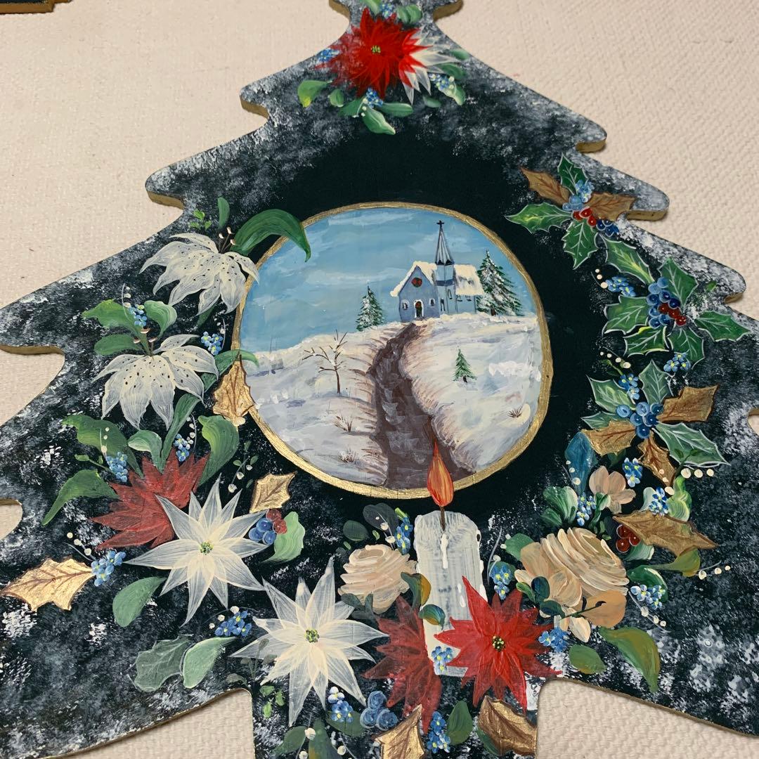 クリスマスボード　クリスマスツリー ハンドメイド　 アッセンドルフト