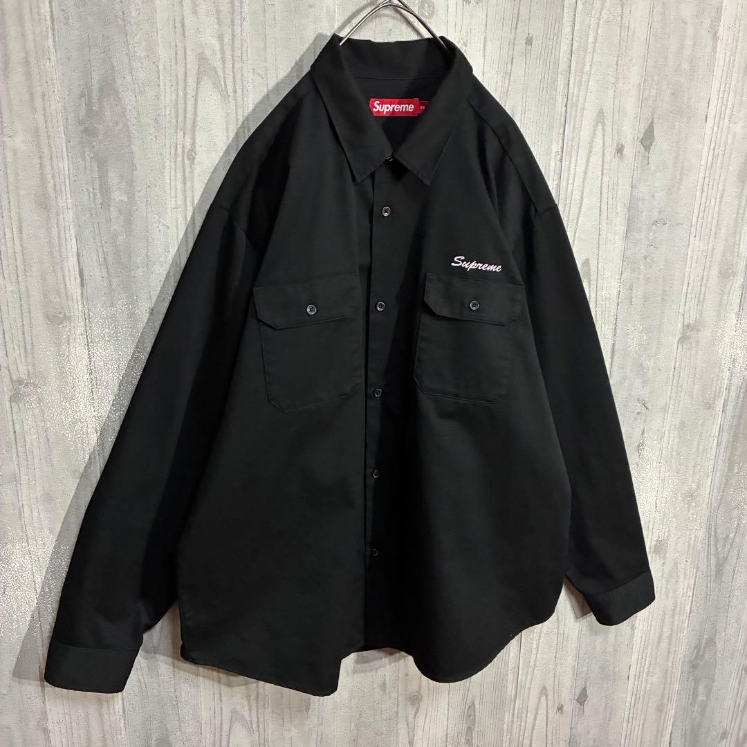 【希少サイズ】シュプリーム　女神ロゴ　ワークシャツ　XXL