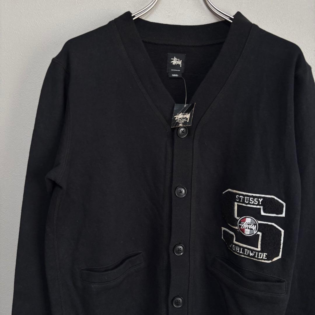 新品 タグ付きstussy ステューシー カーディガン トレーナースウェット S