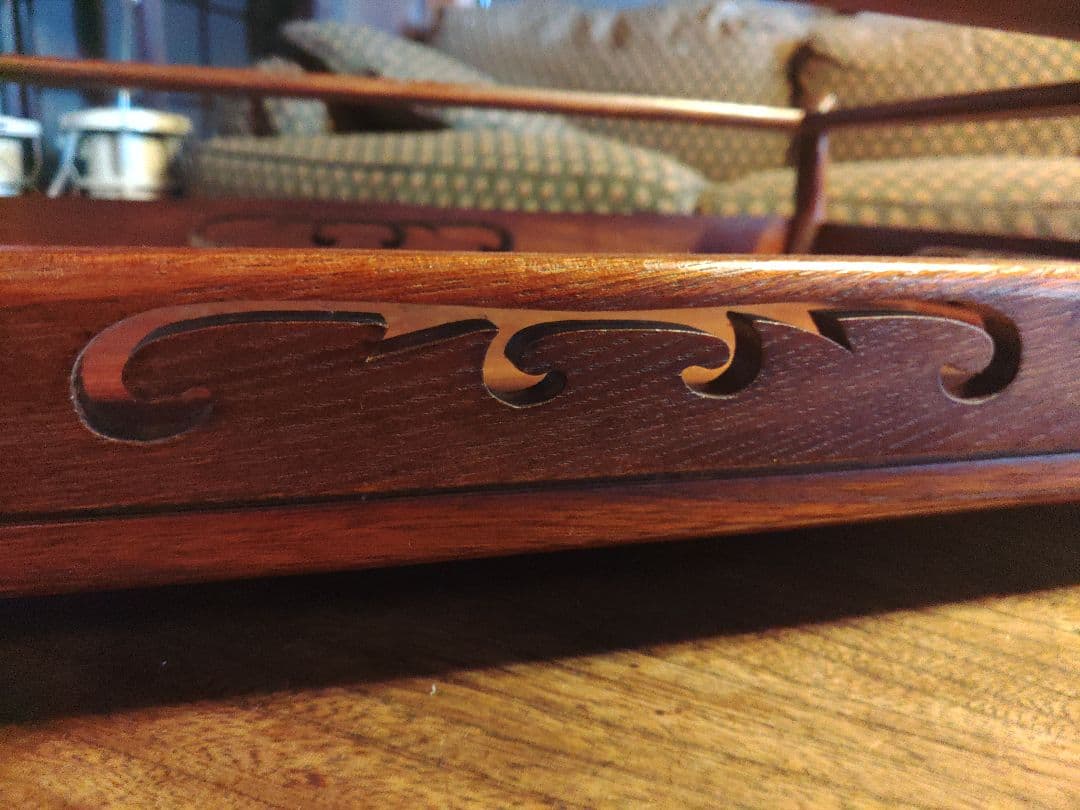 花台 日本製 天竜 彫刻　フラワースタンド 華道 生け花　アンティーク