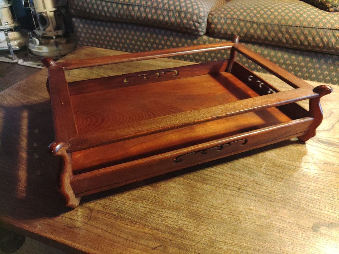 花台 日本製 天竜 彫刻　フラワースタンド 華道 生け花　アンティーク