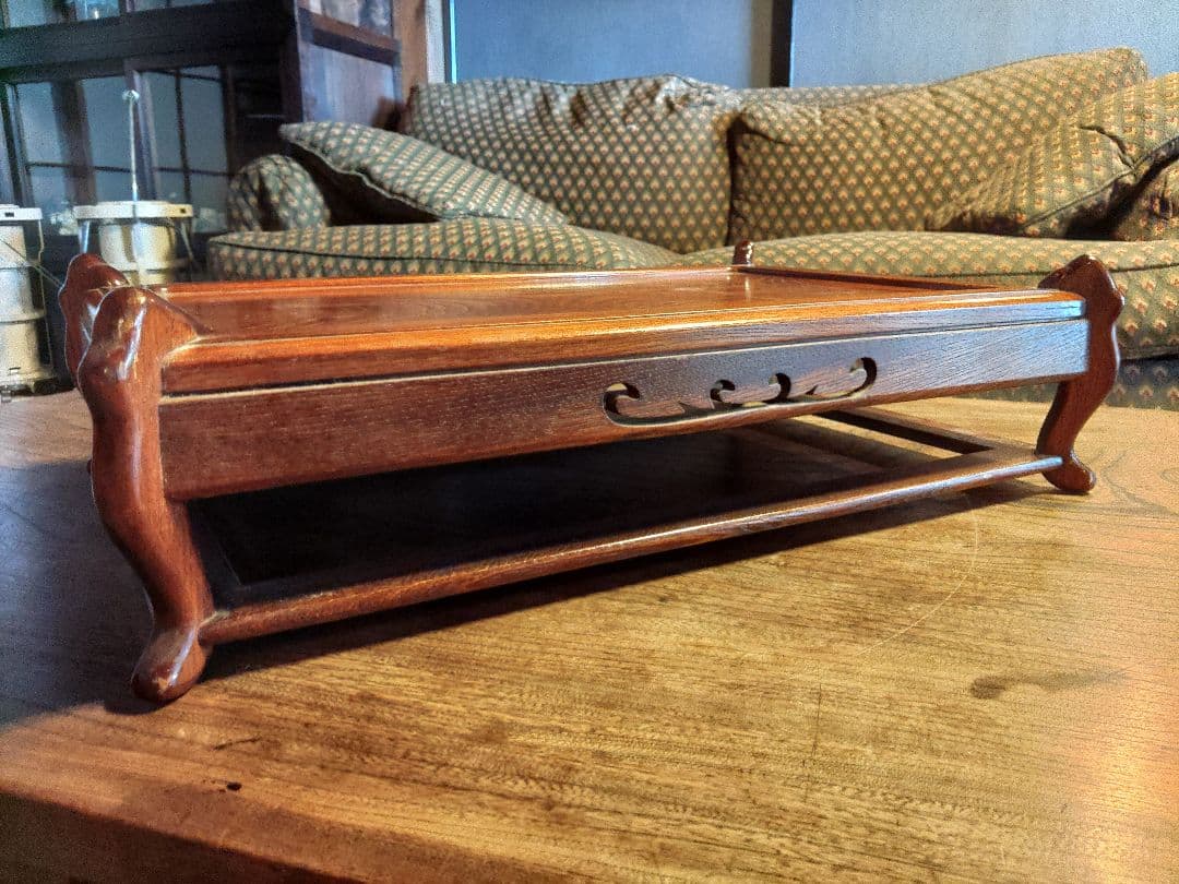 花台 日本製 天竜 彫刻　フラワースタンド 華道 生け花　アンティーク