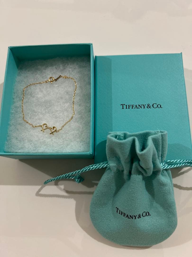 Tiffany & Co.ダブルラビングハートブレスレット正規品 美品