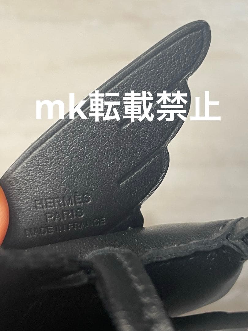新品未使用☆エルメス☆バッグチャーム☆ペガサスPM☆ソーブラック☆B刻印