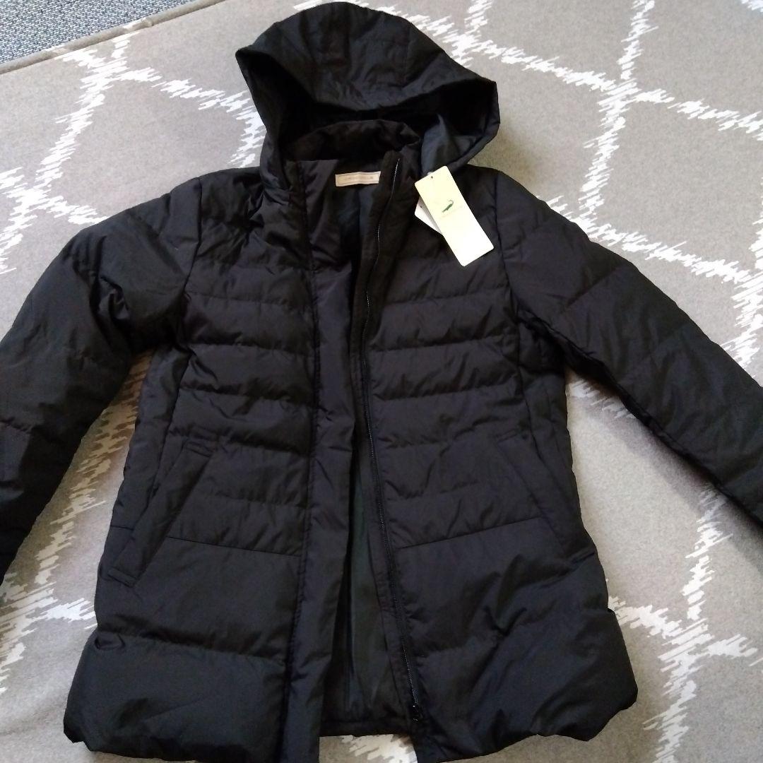 超美品　クロコダイル　ダウンジャケット　2way フード付　黒　M