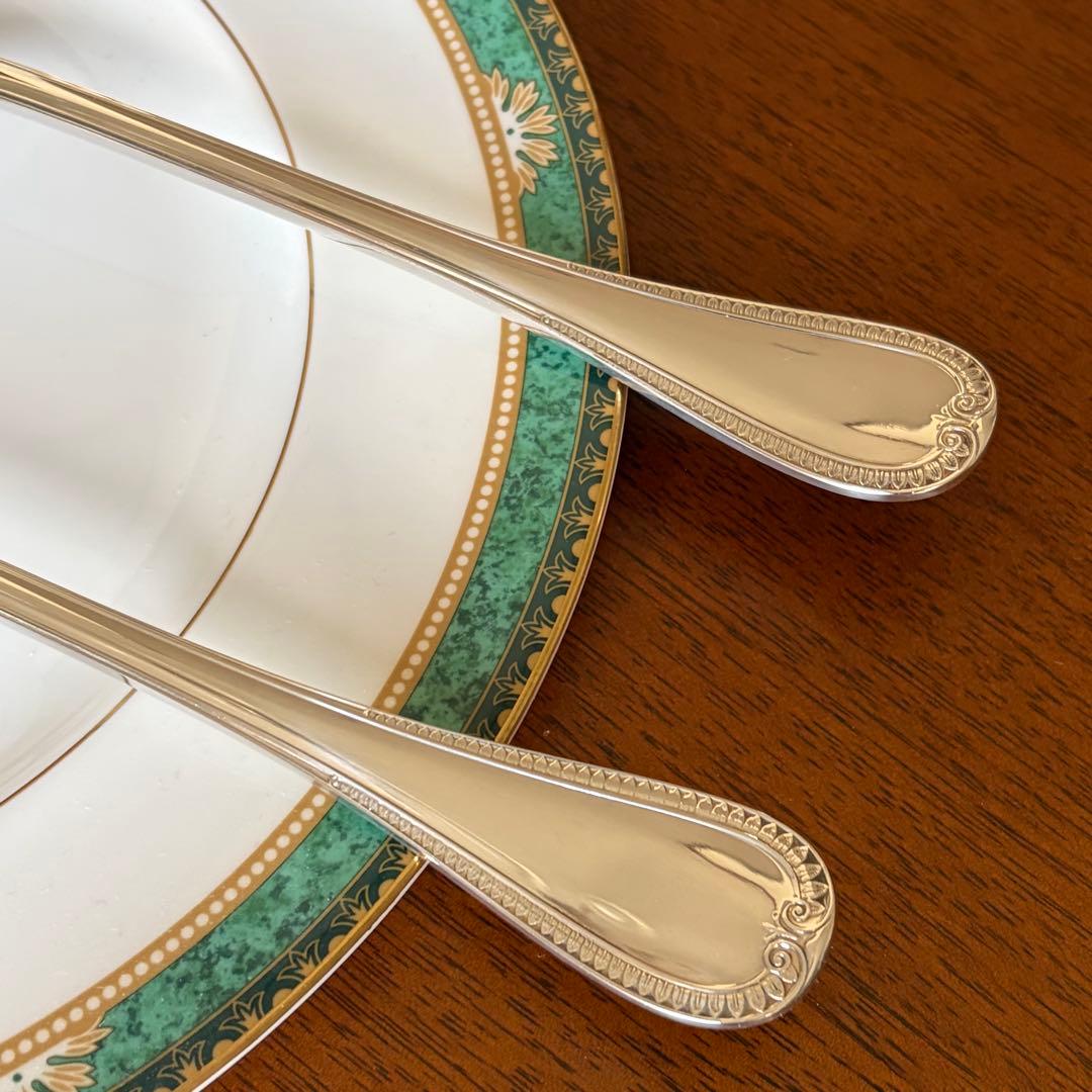 【パリオーダー　美品】クリストフルシルバー★リュバン★サラダサービング2本セット