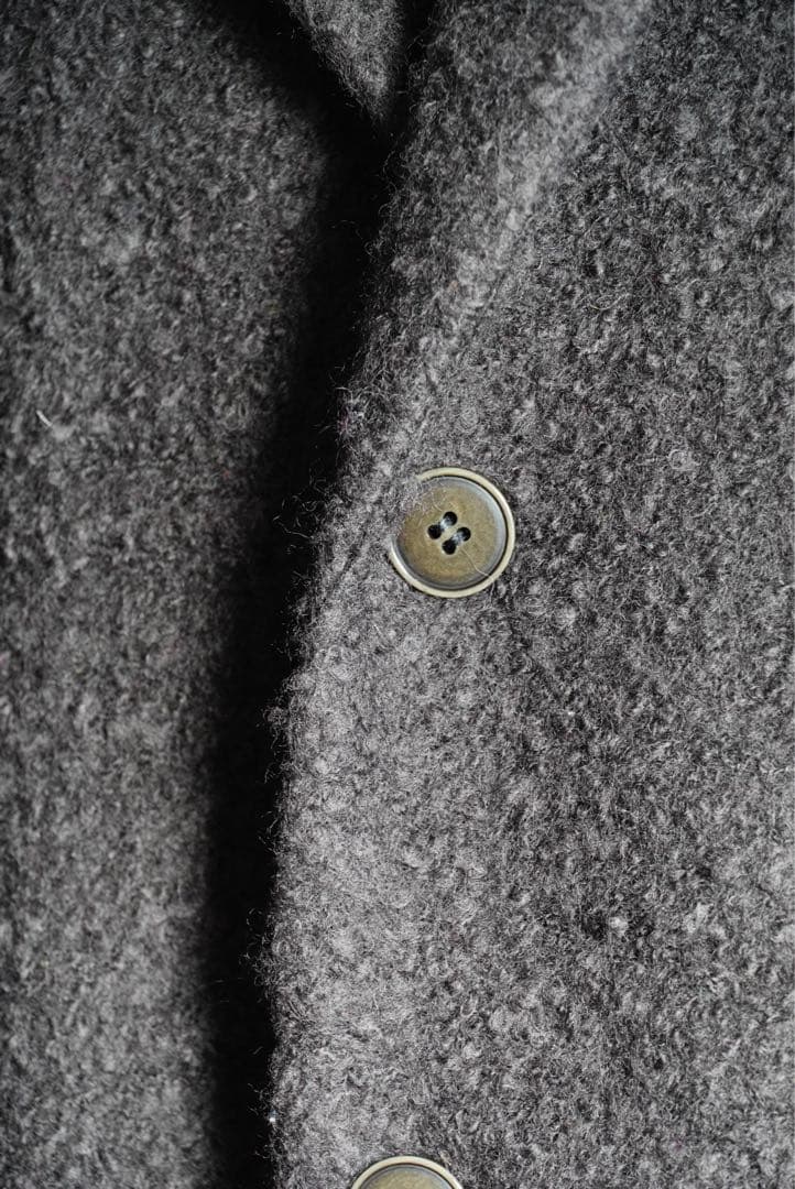 美品pas de calais ダークグレー ロングコート 36