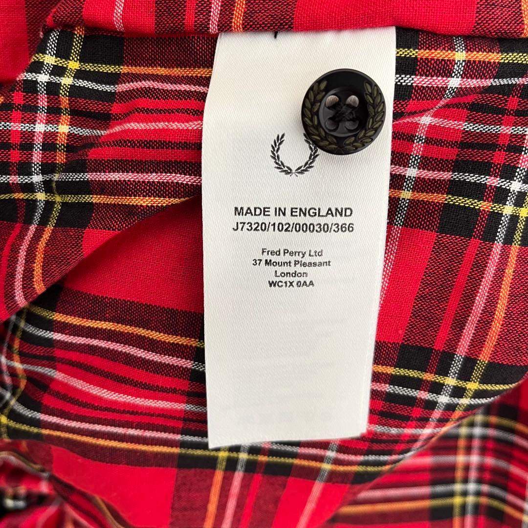 【送料無料】FRED PERRY ハリントン ジャケット 英国製 XS ブラック